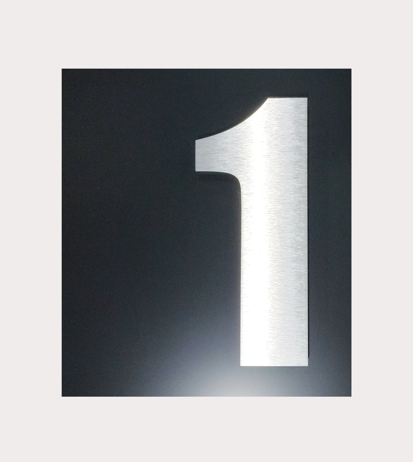 Numéro civique Moderne 1 argent brossé