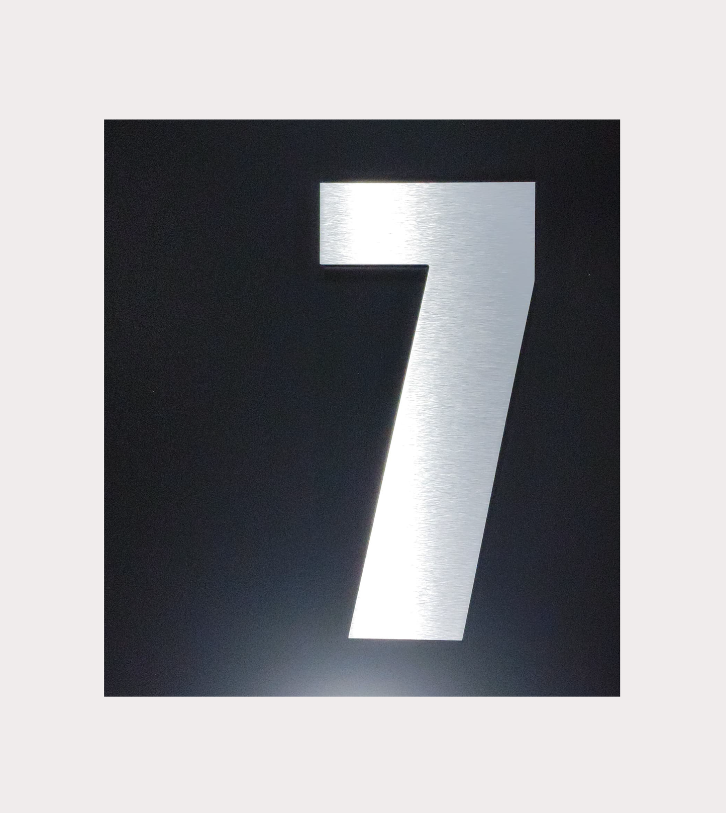 Numéro civique Moderne 7 argent brossé