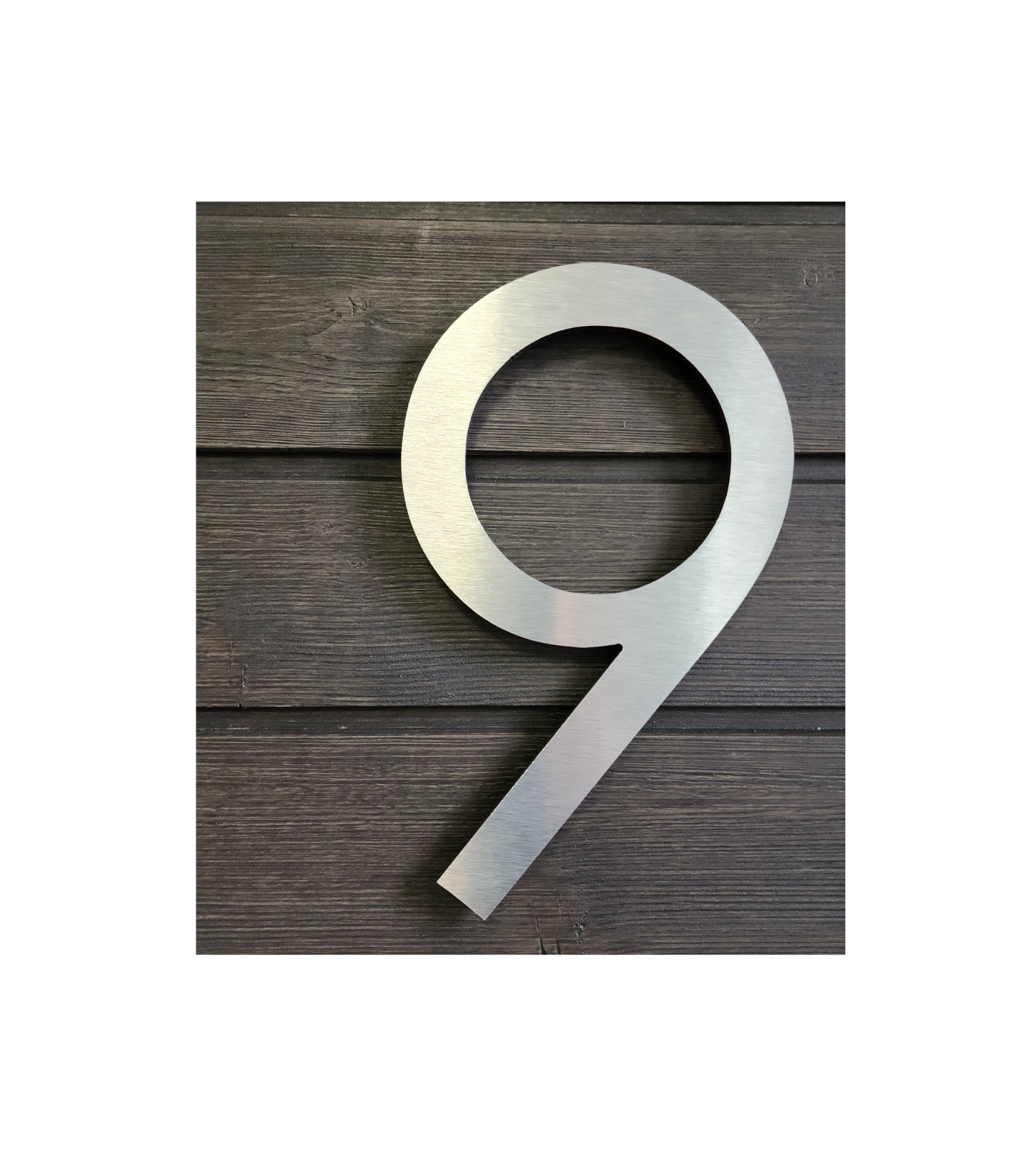 numéro civique Farmhouse argent brossé 9