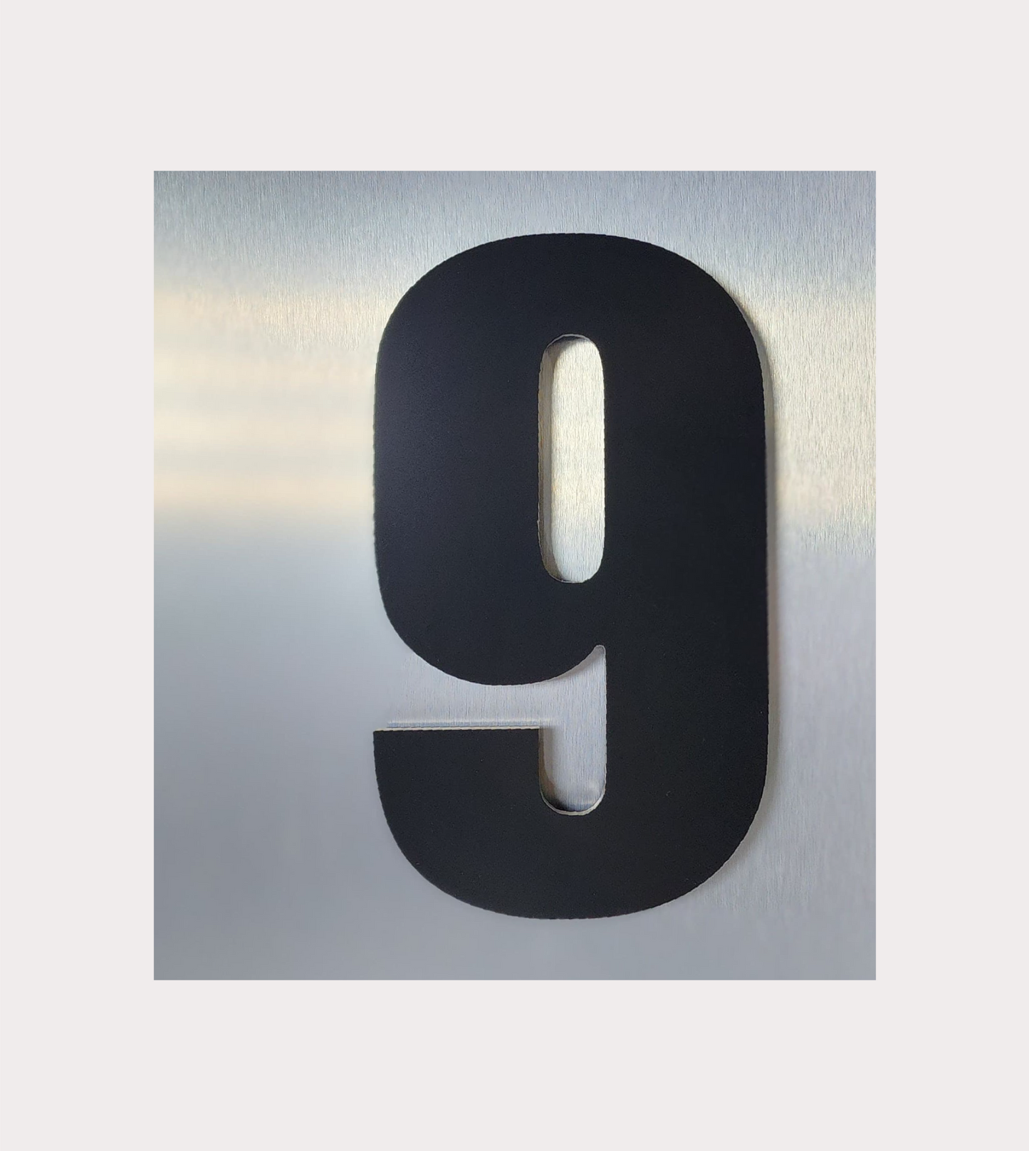 Numéro civique Moderne 9 noir